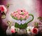 Hand Painted Ceramic Pink Rose Flower Teapot, Gift for Her, Gift for Mom, Tea Party Décor, Café Décor, Farmhouse Kitchen Décor